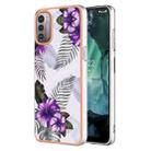 For Nokia G21 / G11 Electroplating IMD TPU Phone Case(Purple Flower) - 1