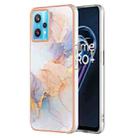 For OPPO Realme 9 Pro+ 5G Electroplating IMD TPU Phone Case(White Marble) - 1