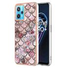 For OPPO Realme 9 Pro 5G Electroplating IMD TPU Phone Case(Pink Scales) - 1