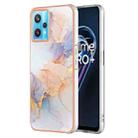 For OPPO Realme 9 Pro 5G Electroplating IMD TPU Phone Case(White Marble) - 1