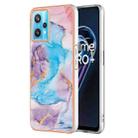 For OPPO Realme 9 Pro 5G Electroplating IMD TPU Phone Case(Blue Marble) - 1