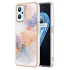 For OPPO Realme 9i / A36/A96 4G Electroplating IMD TPU Phone Case(White Marble) - 1