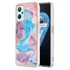 For OPPO Realme 9i / A36/A96 4G Electroplating IMD TPU Phone Case(Blue Marble) - 1