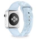 Sunflower Embossing Silicone Watch Band For Apple Watch Series 8&7 41mm / SE 2&6&SE&5&4 40mm / 3&2&1 38mm(Sky Blue) - 1