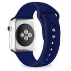 Sunflower Embossing Silicone Watch Band For Apple Watch Series 8&7 41mm / SE 2&6&SE&5&4 40mm / 3&2&1 38mm(Dark Blue) - 1