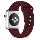 Sunflower Embossing Silicone Watch Band For Apple Watch Series 8&7 41mm / SE 2&6&SE&5&4 40mm / 3&2&1 38mm(Wine Red) - 1