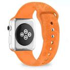 Sunflower Embossing Silicone Watch Band For Apple Watch Ultra 49mm&Watch Ultra 2 49mm / Series 9&8&7 45mm / SE 3&SE 2&6&SE&5&4 44mm / 3&2&1 42mm(Orange) - 1
