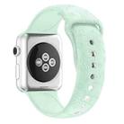Snowflake Embossing Silicone Watch Band For Apple Watch Series 9&8&7 41mm / SE 3&SE 2&6&SE&5&4 40mm / 3&2&1 38mm(Light Green) - 1