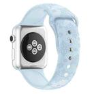 Snowflake Embossing Silicone Watch Band For Apple Watch Series 8&7 41mm / SE 2&6&SE&5&4 40mm / 3&2&1 38mm(Sky Blue) - 1