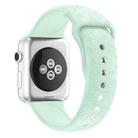 Snowflake Embossing Silicone Watch Band For Apple Watch Ultra 49mm / Series 8&7 45mm / SE 2&6&SE&5&4 44mm / 3&2&1 42mm(Light Green) - 1