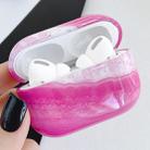 For AirPods Pro Marble Pattern PC Earphone Protective Case(Rose Red) - 1