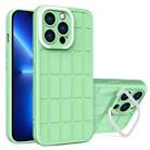 For iPhone 13 Cube Lens Holder TPU + PC Phone Case(Green) - 1