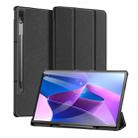 For Lenovo Tab P12 Pro 12.6 DUX DUCIS Domo Series Horizontal Flip Magnetic PU Smart Tablet Case(Black) - 1