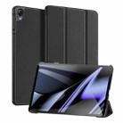 For OPPO Pad DUX DUCIS Domo Series Horizontal Flip Magnetic PU Smart Tablet Case(Black) - 1