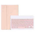 OP11 Lambskin Texture Ultra-thin Bluetooth Keyboard Leather Case For OPPO Pad 11 inch(Pink) - 1