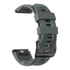 For Garmin Fenix 7X / 6X / 5X 26mm Black Buckle Silicone Watch Band(Charcoal Grey) - 1