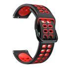 For Huawei Watch GT Runner Double Row Silicone Watch Band(Black Red) - 1