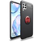 For Huawei Nova 6SE Lenuo Shockproof TPU Case with Invisible Holder(Black Red) - 1