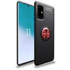 For Galaxy S20+ Lenuo Shockproof TPU Case with Invisible Holder(Black Red) - 1