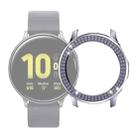 For Samsung Galaxy Watch Active2 44mm PC Double Row Diamond Watch Case(Grey) - 1