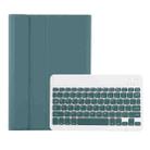 A08 Candy Color Ultra Thin Bluetooth Keyboard Leather Case For Samsung Galaxy Tab A8 10.5 2021 SM-X200 / SM-X205(Dark Green) - 1