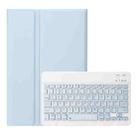 A08 Candy Color Ultra Thin Bluetooth Keyboard Leather Case For Samsung Galaxy Tab A8 10.5 2021 SM-X200 / SM-X205(White Ice) - 1