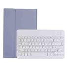 A08 Candy Color Ultra Thin Bluetooth Keyboard Leather Case For Samsung Galaxy Tab A8 10.5 2021 SM-X200 / SM-X205(Purple) - 1