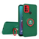 For Motorola Moto G10 / G20 / G30 Eagle Eye Ring Holder Phone Case(Dark Green + Red) - 1