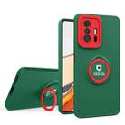 For Xiaomi 11T / 11T Pro Eagle Eye Ring Holder Phone Case(Dark Green + Red) - 1