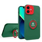 For iPhone 11 Eagle Eye Ring Holder Phone Case (Dark Green + Red) - 1