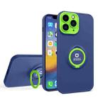 For iPhone 12 Pro Eagle Eye Ring Holder Phone Case(Blue + Green) - 1
