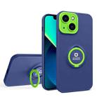 For iPhone 13 Eagle Eye Ring Holder Phone Case(Blue + Green) - 1
