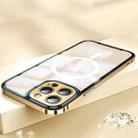 AG Frosted PC Backplane + Stainless Steel Frame MagSafe Phone Case For iPhone 13 Pro(Gold) - 1