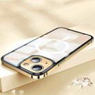 AG Frosted PC Backplane + Stainless Steel Frame MagSafe Phone Case For iPhone 13(Gold) - 1