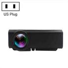 YG530 LED Small 1080P Wireless Screen Mirroring Projector, Power Plug:US Plug(Black) - 1