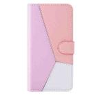 Tricolor Stitching Horizontal Flip Leather Phone Case For iPhone 13(Pink) - 2