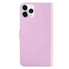 Tricolor Stitching Horizontal Flip Leather Phone Case For iPhone 13(Pink) - 3
