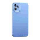 For iPhone 11 Metal Lens Liquid Silicone Phone Case (Blue) - 1