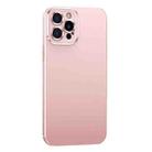 For iPhone 12 Pro Max Metal Lens Liquid Silicone Phone Case(Pink) - 1