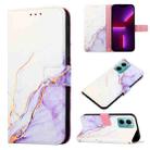 For Xiaomi Redmi 10 Prime+ 5G / Note 11E PT003 Marble Pattern Flip Leather Phone Case(LS006) - 1