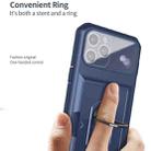Card Ring Holder PC + TPU Phone Case For iPhone 11 Pro Max(Blue) - 7