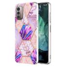 For Nokia G21 / G11 Electroplating IMD Splicing Marble TPU Phone Case(Light Purple) - 1