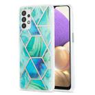 For Samsung Galaxy A23 4G / 5G Electroplating IMD Splicing Marble TPU Phone Case(Green) - 1