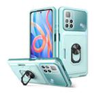 For Xiaomi Redmi Note 11 Pro Card Ring Holder PC + TPU Phone Case(Light Green) - 1