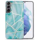 For Samsung Galaxy S21+ 5G Electroplating IMD Marble TPU Phone Case(Green) - 1