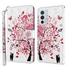 For OnePlus 9RT 5G 3D Painting Pattern TPU + PU Leather Phone Case(Cat Under The Tree) - 1