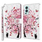 For OnePlus Nord 2 5G 3D Painting Pattern TPU + PU Leather Phone Case(Cat Under The Tree) - 1