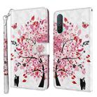 For OnePlus Nord CE 5G 3D Painting Pattern TPU + PU Leather Phone Case(Cat Under The Tree) - 1