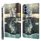 For OnePlus Nord N200 5G 3D Painting Pattern TPU + PU Leather Phone Case(Cat Tiger) - 1