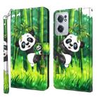 For OnePlus Nord CE 2 5G 3D Painting Pattern TPU + PU Leather Phone Case(Panda Climbing Bamboo) - 1